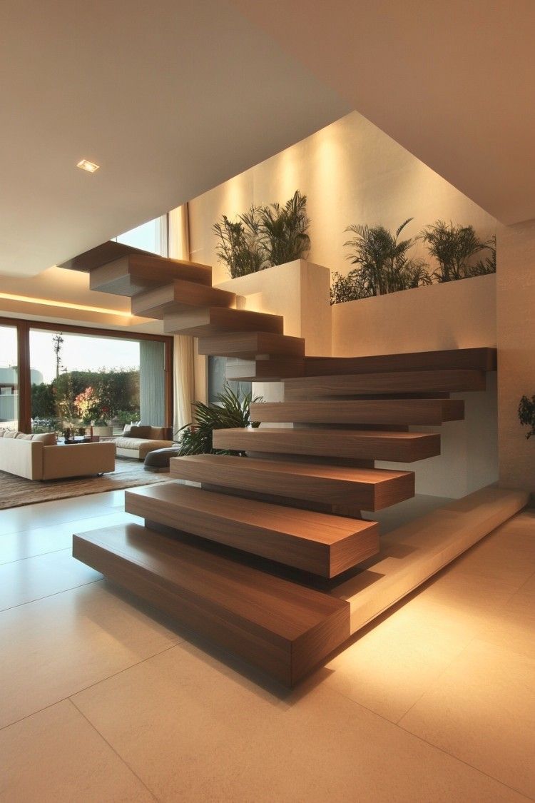 Escalier Architectural — Design contemporain et fonctionnel, réalisation GMAB